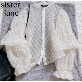 sister jane - 【シスタージェーン】かわいい♡シアー トップス パフスリーブ パールボタン