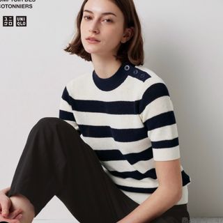 UNIQLO - 新品未使用タグ付き UNIQLO リネンブレンドセーター S