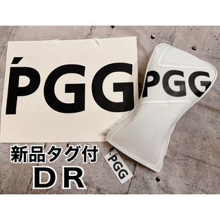 パーリーゲイツ(PEARLY GATES)のPGG  ドライバー　ヘッドカバー　新品　タグ付　白　ホワイト(その他)