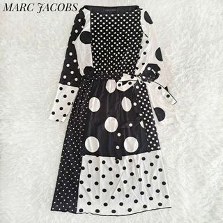 マークジェイコブス(MARC JACOBS)のマークジェイコブス 良品✨16AWコレクション シルク混ドット柄マキシワンピース(ロングワンピース/マキシワンピース)