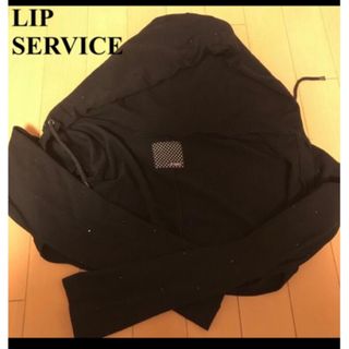 リップサービス(LIP SERVICE)のLIP SERVICE リップサービス ボレロ ショートパーカー フーディー 黒(ボレロ)