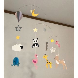 アニマルモビール ❤︎星空の動物たち❤︎ ハンドメイド インテリア メリー(モビール)