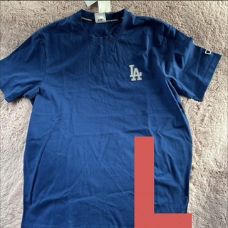 メジャーリーグベースボール(MLB)のL！MLB ドジャース 大谷翔平 半袖 シャツ tシャツ　ブルー　刺繍(Tシャツ/カットソー(半袖/袖なし))