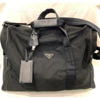 プラダ(PRADA)のプラダ PRADA ボストンバッグ V172 旅行用バッグ 2WAYショルダー ギャランティカード ショルダーストラップ ネームタグ クロシェット カデナ 鍵 旅行バッグ 旅行鞄 臭いあり【中古】KB-8507(ボストンバッグ)