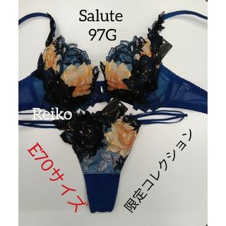 ワコール(Wacoal)のSalute◆97G◆限定コレクション◆P-アップブラ&ソングM　Ｌサイズ♥(ブラ&ショーツセット)