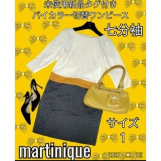 未使用♥新品♥マルティニーク♥martinique♥ワンピース♥バイカラー♥白