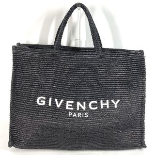 GIVENCHY - ジバンシィ GIVENCHY G TOTE LARGE Gトート ラージ BB50UMB1SQ カバン ショルダーバッグ ロゴ 肩掛け トートバッグ ラフィア ブラック 新品同様