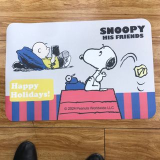 スヌーピー(SNOOPY)の吸水速乾　珪藻土スヌーピー バスマット(バスマット)