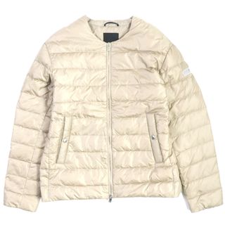 タトラス(TATRAS)の極美品▼TATRAS タトラス 23SS MTAT23S4882 ロゴワッペン付き ノーカラー WZIP ダウンジャケット ベージュ 3 正規品 メンズ(ダウンジャケット)