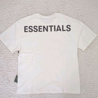 エスエッセンシャルズ(S.ESSENTIALS)の新品 ESSENTIALS バックプリントTシャツ 白 L(Tシャツ/カットソー(半袖/袖なし))