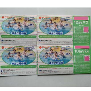 東京サマーランド　株主ご招待券　４枚