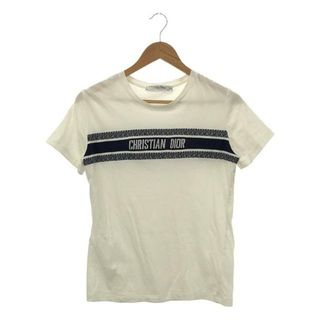 Christian Dior / クリスチャンディオール | ジャージ ロゴ クルーネック Tシャツ | S | ホワイト | レディース(Tシャツ(半袖/袖なし))