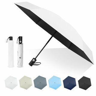 【色: ホワイト】折りたたみ傘 大きい 自動開閉 逆戻り防止 210-233g (その他)