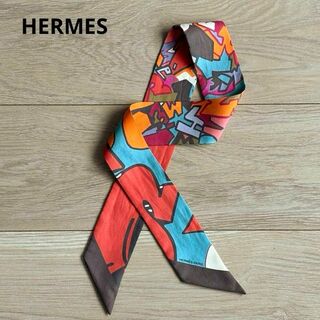 エルメス(Hermes)のHERMES　エルメス　ツイリー　GRAFF　グラフィティ　シルクスカーフ(バンダナ/スカーフ)