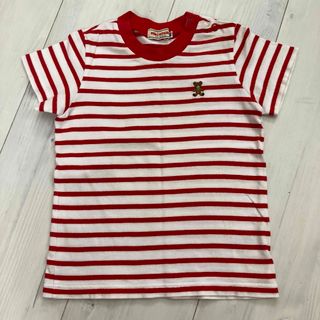 ミキハウス(mikihouse)のミキハウス 半袖Tシャツ 赤色ボーダー 90(Tシャツ/カットソー)