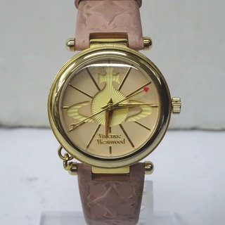 ヴィヴィアンウエストウッド(Vivienne Westwood)のヴィヴィアンウエストウッド 腕時計
 オーブダイアル VV006PKPK ゴールド×ピンク ピンク×ゴールド Ft603564 中古(腕時計)