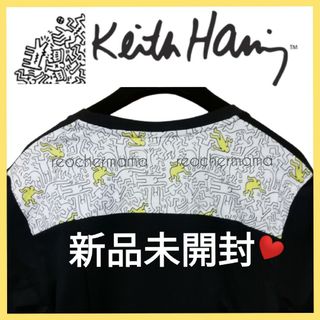 ユニクロ(UNIQLO)の【新品未開封】Keith Haring キースヘリング半袖Tシャツ◆ブラック黒M(Tシャツ/カットソー(半袖/袖なし))