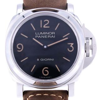 パネライ(PANERAI)のパネライ ルミノールベース8DAYSアッチャイオ PAM00914 SS 手巻(腕時計(アナログ))