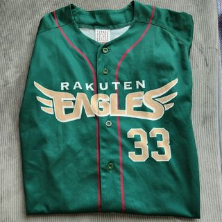 トウホクラクテンゴールデンイーグルス(東北楽天ゴールデンイーグルス)の楽天イーグルス　EAGLES EARTH GREEN 2023ユニフォーム　XL(応援グッズ)