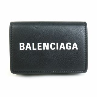 バレンシアガ(Balenciaga)のバレンシアガ BALENCIAGA 三つ折り財布 レザー ブラック ユニセックス 送料無料【中古】 h29402f(財布)