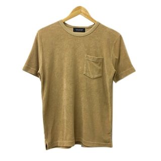 ナノユニバース(nano・universe)のナノユニバース Tシャツ カットソー パイル地 半袖 S 茶 ベージュ(Tシャツ/カットソー(半袖/袖なし))