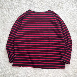 【美品】オーベルジュ　COCO バスクシャツ　ブラック レッド　オーバーサイズ(Tシャツ/カットソー(七分/長袖))