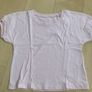 ムジルシリョウヒン(MUJI (無印良品))の無印良品　ドット柄Tシャツ　ピンク　110cm(Tシャツ/カットソー)