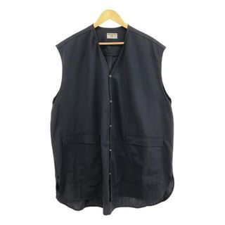 HOMELESS TAILOR / ホームレステイラー | BARBER VEST ウール混 ミリタリー オーバーベスト | F | ネイビー | メンズ(ベスト)