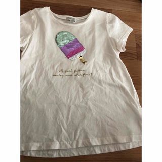 anyFAM スパンコールTシャツ　140cm