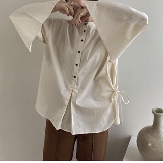 カスタネ(Kastane)のAmiur  sleeve slit over shirt(シャツ/ブラウス(長袖/七分))