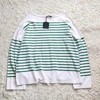 【美品】ウティ/OUTIL バスクシャツ　オーバーサイズ　パネルボーダー柄　長袖(Tシャツ/カットソー(七分/長袖))