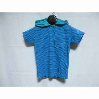 URCHINS　子供服　フード付　Ｔシャツ　グリーン　ボーダー　120(Tシャツ/カットソー)