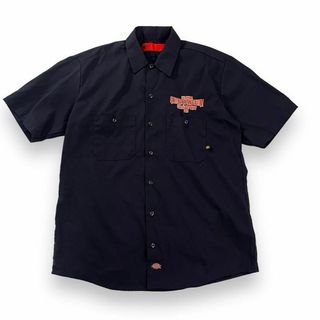 ディッキーズ(Dickies)のディッキーズ ワークシャツ L アメ車 ローライダー 刺繍 USA古着(Tシャツ/カットソー(半袖/袖なし))