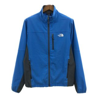 ザノースフェイス(THE NORTH FACE)のTHE NORTH FACE ノースフェイス ソフトシェルジャケット アウトドア ブルー (メンズ M) 中古 古着 Q8255(その他)