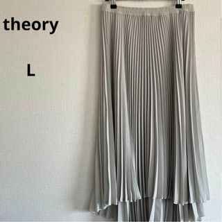 セオリー(theory)の美品 theory セオリー ロングスカート プリーツ L おしゃれ 腰ゴム(ロングスカート)