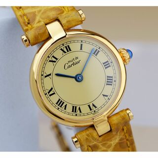 カルティエ(Cartier)の美品 カルティエ マスト ヴァンドーム アイボリー ローマン SM(腕時計)