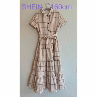 シーイン(SHEIN)のSHEIN シャツワンピース　160cm(ワンピース)