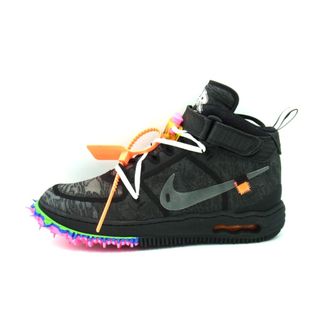 NIKE - ナイキ NIKE × オフホワイト OFF WHITE ■ 【 AIR FORCE 1 MID Black DO6290 001 】 エア フォース 1 ミッド ブラック スニーカー h0878