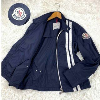 モンクレール(MONCLER)の【美品】 モンクレール　ロゴワッペン　ブルゾン　ダブルジップ　ナイロンジャケット(ナイロンジャケット)