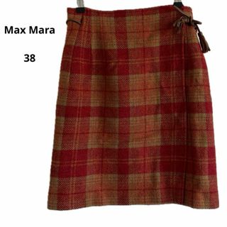 マックスマーラ(Max Mara)の美品 Max Mara マックスマーラ  スカート 38 イタリア製 おしゃれ(ひざ丈スカート)