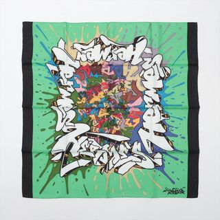 エルメス(Hermes)の未使用 エルメス タグ付 カレ 90 KONGO コラボ GRAFFITI グラフィティ スカーフ シルク 100％ レディース EEM AC25-10(バンダナ/スカーフ)