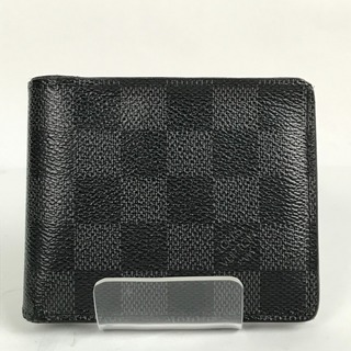 LOUIS VUITTON - ■■LOUIS VUITTON ルイヴィトン ダミエ グラフィット ポルトフォイユ・スレンダー 2つ折り財布 N63142 ブラック