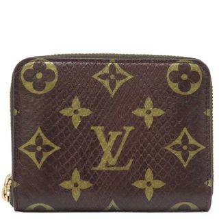 ルイヴィトン(LOUIS VUITTON)のルイヴィトン LOUIS VUITTON コインケース ジッピー コインパース パイソン ブラウン ゴールド金具 茶 エキゾチックレザー ラウンドファスナー   M80149 RFID 【箱】【中古】(コインケース)