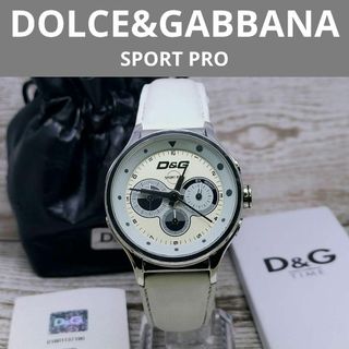 ドルチェアンドガッバーナ(DOLCE&GABBANA)の動作品　ドルチェ＆ガッバーナ　腕時計 ドルガバ　メンズ　白　D&G　定価7万円(腕時計(アナログ))