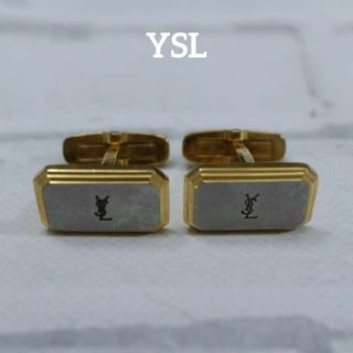 イヴサンローラン(Yves Saint Laurent)の【匿名配送】YSL イヴサンローラン カフス ゴールド ロゴ シンプル 3(カフリンクス)