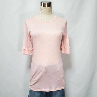 AMACA アマカ　半袖Tシャツ　ピンク　サイズ38（約Mサイズ相当）(Tシャツ(半袖/袖なし))