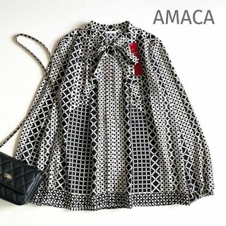 AMACA - ＊タグ付き・定価25,300円＊ AMACA リボン ブラウス