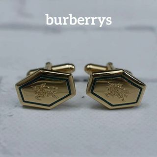 バーバリー(BURBERRY)の【匿名配送】バーバリーズ カフス ゴールド ロゴ シンプル 2(カフリンクス)