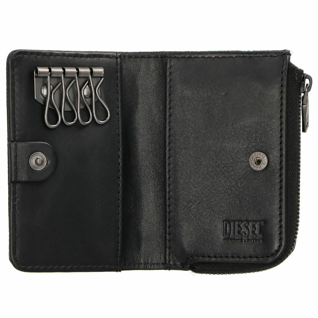 DIESEL ブラック レザー あかるめ キーケース DIESEL ブラック レザー あかるめ キーケース