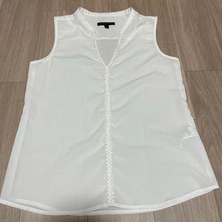 バナナリパブリック(Banana Republic)の美品【バナナリパブリック 】シフォン　ノースリーブブラウス(シャツ/ブラウス(半袖/袖なし))